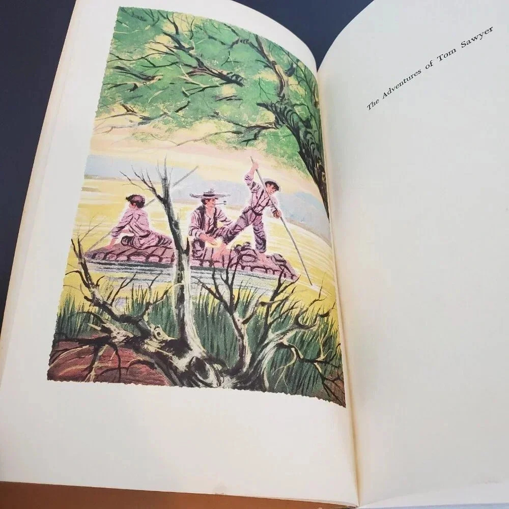Adventures Of Tom Sawyer by Mark Twain Hardcover Vintage 1954, The